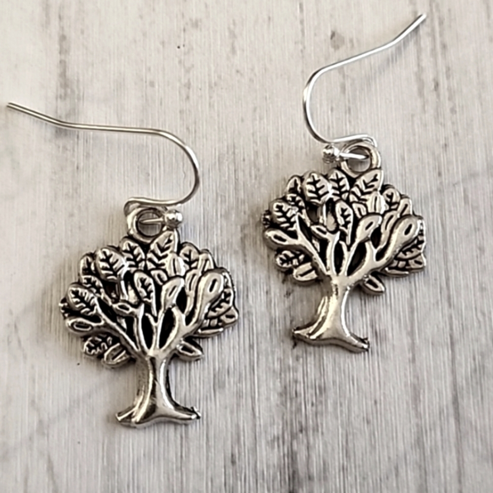 Tree of Life Earrings 925 Hooks